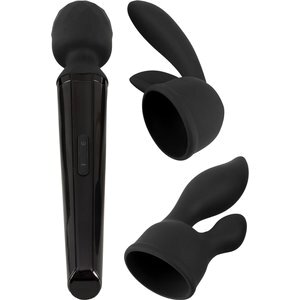 Massagestab „Wand Vibrator mit 2 Aufsätzen“, 8 Vibrationsmodi in 3 Geschwindigkeiten