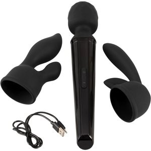 Massagestab „Wand Vibrator“ mit 2 Aufsätzen