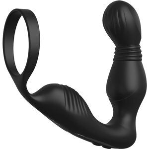 Analvibrator „Ass-Gasm Pro P-Spot Milker“ mit Penisring und nickender P-Punkt-Spitze