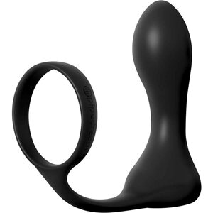 Analvibrator mit Penisring „Rechargeable Ass-Gasm Pro“