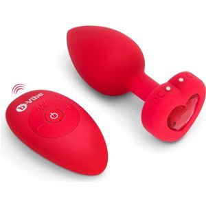 Analvibrator „vibrating heart“ mit Herz-Stopper und Fernbedienung