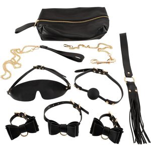 7-teiliges Bondage-Set plus Tasche in Lederoptik