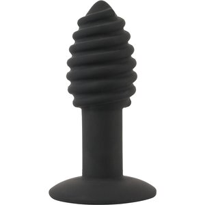 Analplug „Twist butt plug“, mit ausgeprägter Rillenstruktur, 7 Vibrationsmodi