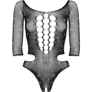 Trendy Glitzerbody - schwarz