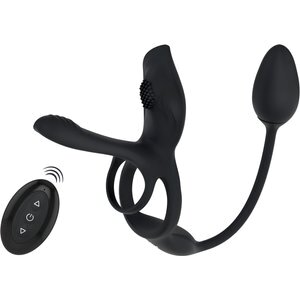 Paarvibrator „Multi Function“ mit Penis- & Hodenring, Klitoris- & Analvibrator