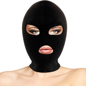 Kopfmaske "Black Balaclava" mit Augen- und Mundöffnung