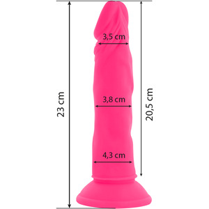 Flexibler Dildo mit Vibration und Saugfuß