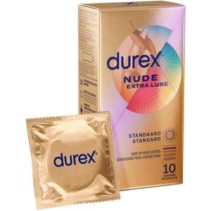 Durex - Kondome Nude Extra Gleitmittel - 10 Stück