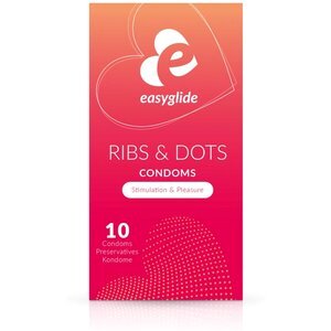 EasyGlide - Ribs and Dots Kondome - 10 Stück