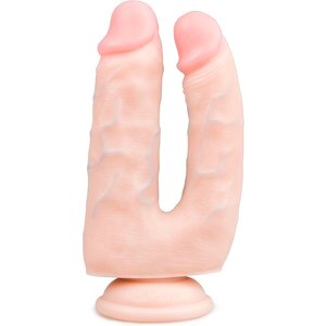 Realistischer Doppeldildo mit Saugnapf - 18 cm