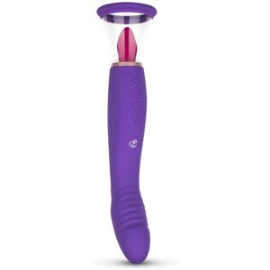 Pleasure Pump mit G-Punkt Vibrator - Violett