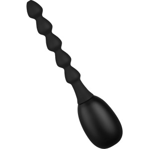 Analdusche mit sinnlichem Dildo aus Silikon, 30 cm