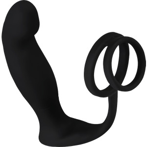 Analvibrator inkl. Penisring, 13 cm