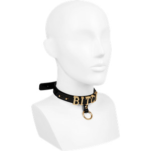 Bitch-Halsband im Lederlook