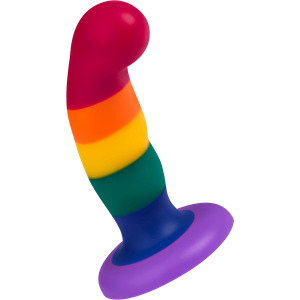 Bunter G-Punkt-Dildo mit Saugfuß, 14,2 cm