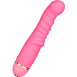 Gerippter G-Punkt-Vibrator aus Silikon, 17 cm