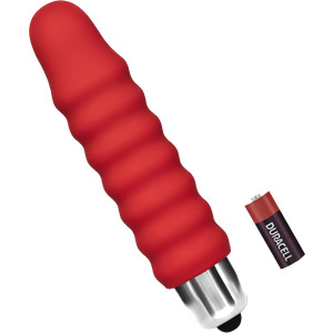 Gerippter Minivibrator aus Silikon, 10 cm