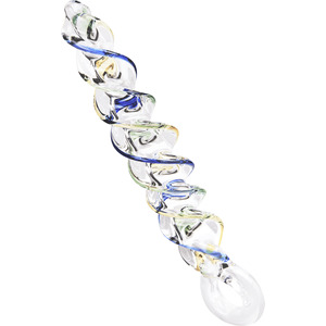 Glasdildo im Spiral-Design, 18 cm