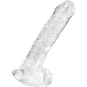 Naturdildo mit Hodenansatz, Größe M, 21 cm