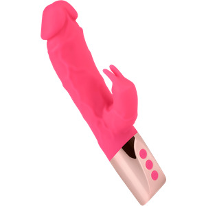 Naturnaher Rabbitvibrator aus Silikon, 22 cm