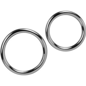 Penisring-Set aus Metall, 2 Teile, 4,6 - 5,2 cm