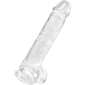 Transparenter Naturdildo, Größe L, 25 cm