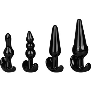 Vielseitiges Analplug-Set, 4 Teile, 9,5 - 12,5 cm