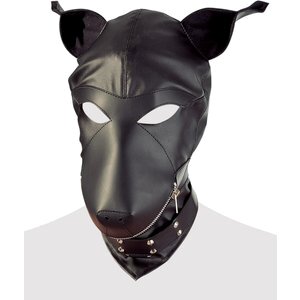 Kopfmaske „Dog“ aus weichem Lederimitat