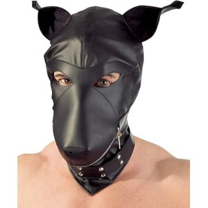 Kopfmaske in Hundeoptik mit Reißverschluss