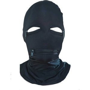 Kopfmaske „Zipper Face Hood“ aus elastischem Stoff