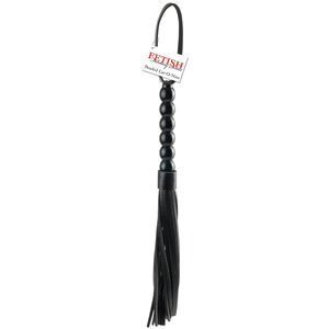 Peitsche „Beaded Cat-o-Nine Tails“, 22 cm, mit weichen Striemen