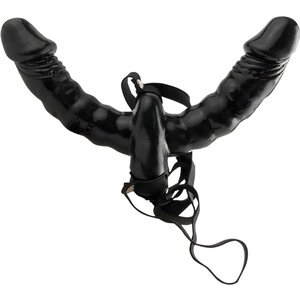 Umschnalldildo „Vibrating Double Delight Strap-On“