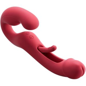 HoneyPlayBox - App-gesteuerter Paarvibrator ohne Gurt - Rot