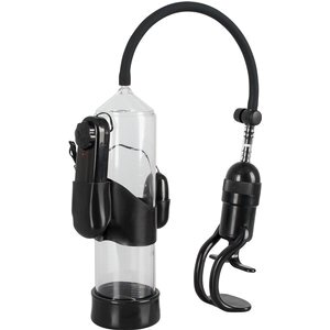 Penispumpe „Vibrating Power Pump“, mit Vibration und Einhandpumpe