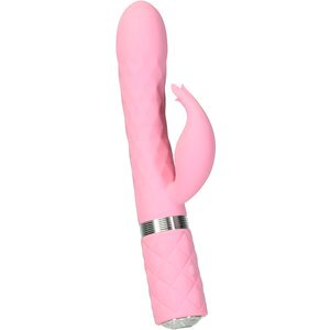 Rabbitvibrator „Lively“ mit stufenloser Vibration und Rotation, Swarovski-Kristall-Button