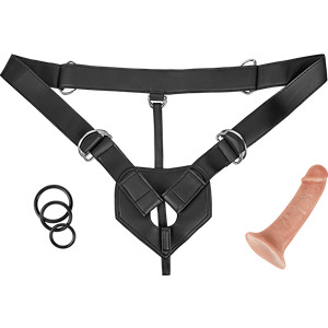 Strap-On Harness, 17 cm, 7 Teile