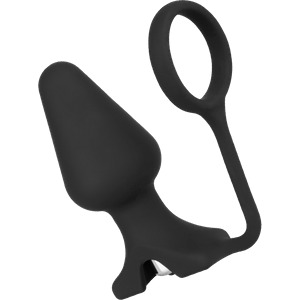 Analvibrator mit Penisring, 10,5 cm