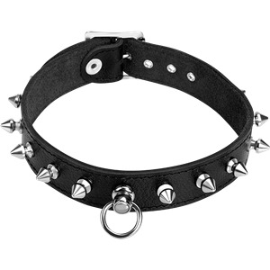 Leder-Halsband mit Killernieten