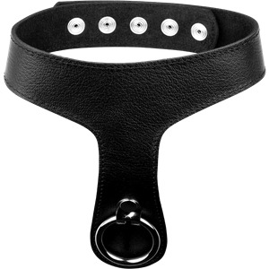 Sklaven-Halsband aus Leder mit O-Ring