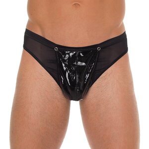 Tanga mit Wet Look-Elementen