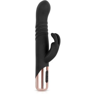 Rosy Gold - Rabbit Vibrator mit Stoßfunktion - Schwarz