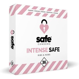 SAFE – Kondome – Gerippt und mit Noppen – 36 Stück