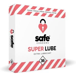 SAFE – Kondome mit Extra-Gleitmittel – Superlube – 36 Stück