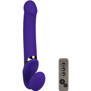 Vibrating Bendable Strap-On - Size L, 34 cm