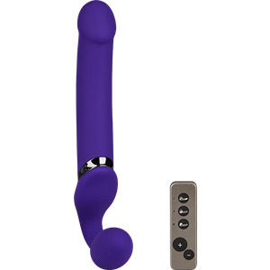 Vibrating Bendable Strap-On - Size XL, 35 cm