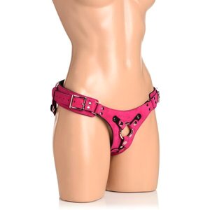 Mieder Deluxe Leder Strap-On - Rosa