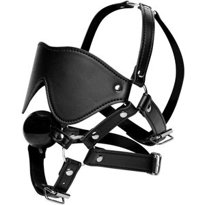 Augenbinde-Harness mit Knebelkugel