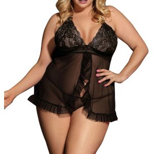 Babydoll mit Volants plus Tanga