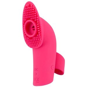 Fingervibrator mit Action-Zunge und Reiznoppen