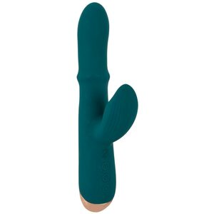 Rabbitvibrator mit Massagering & Klopf-Funktion